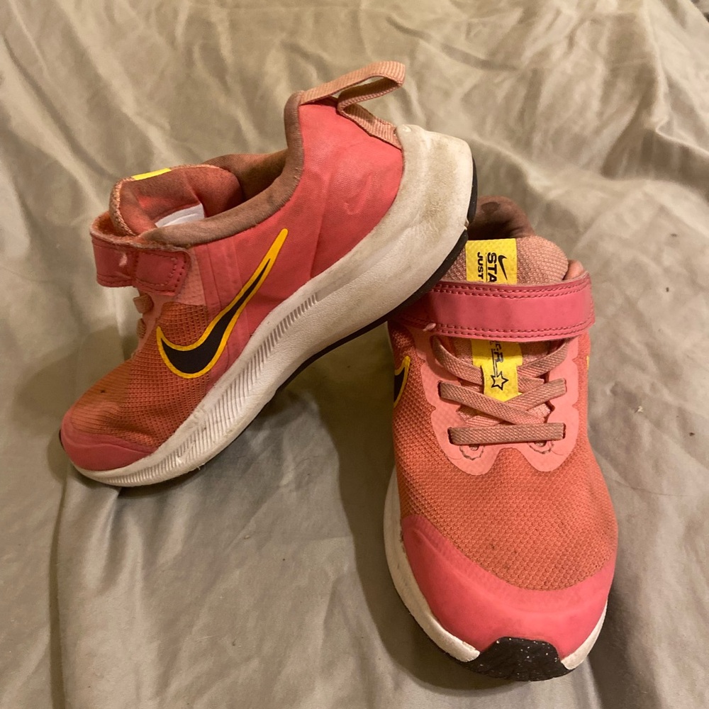 Nike Kids Pink and Yellow Sneakers
